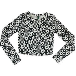 Groovy Floral Crop Top  Sz Med